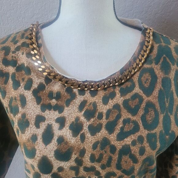 Jijil Leopard Sweatshirt Dress size 4 40 IT S NEW - Picture 4 of 8